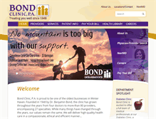 Tablet Screenshot of bondclinic.com